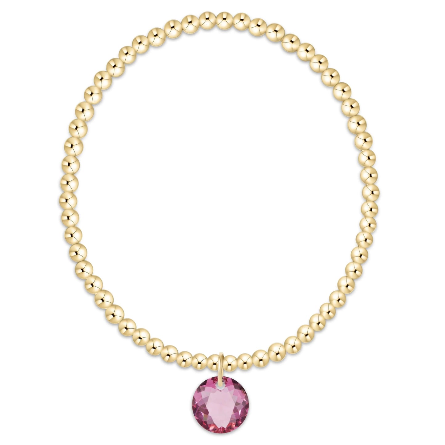 Classic Gold 3mm Bracelet - Reflection Charm