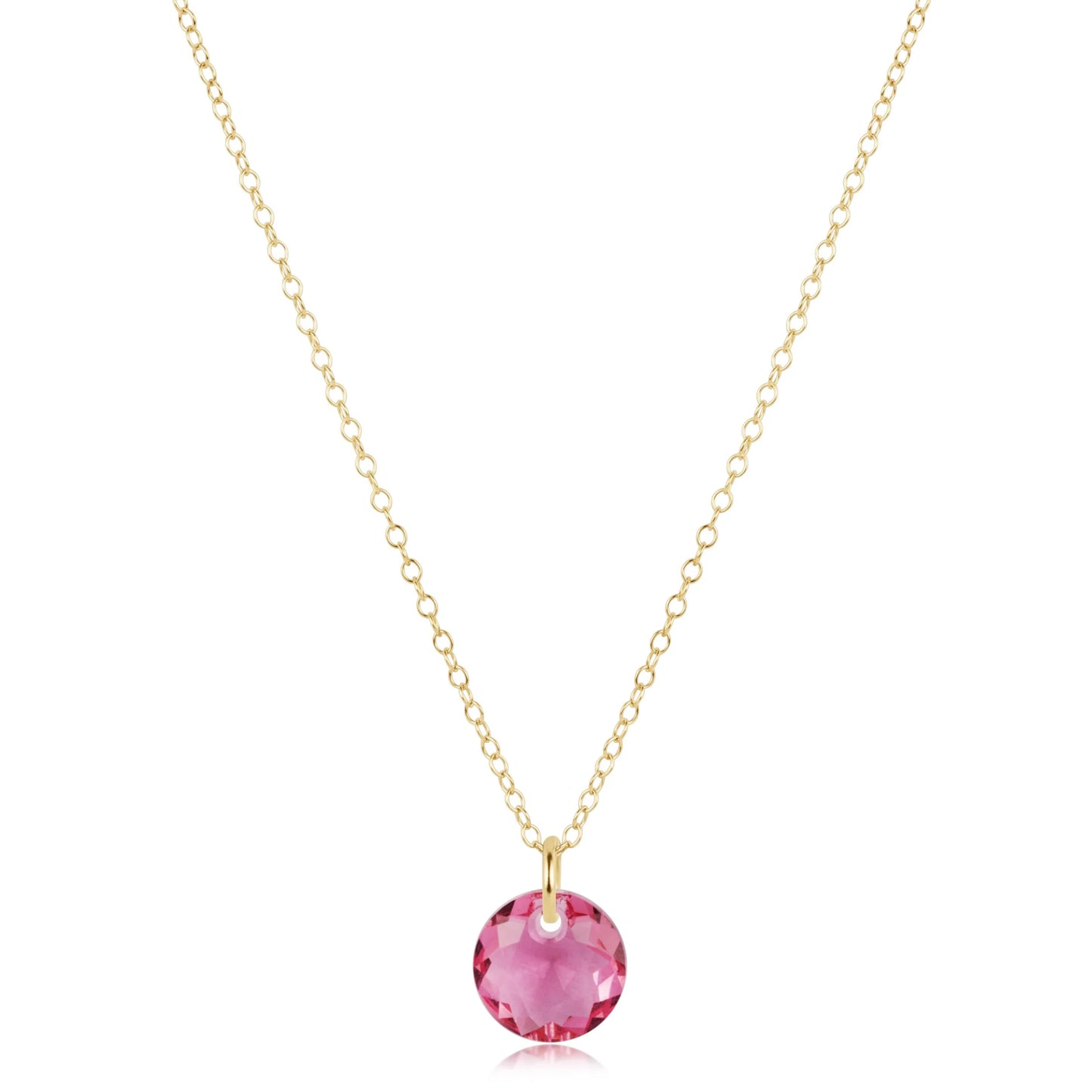 16" Reflection Charm Gold Necklace