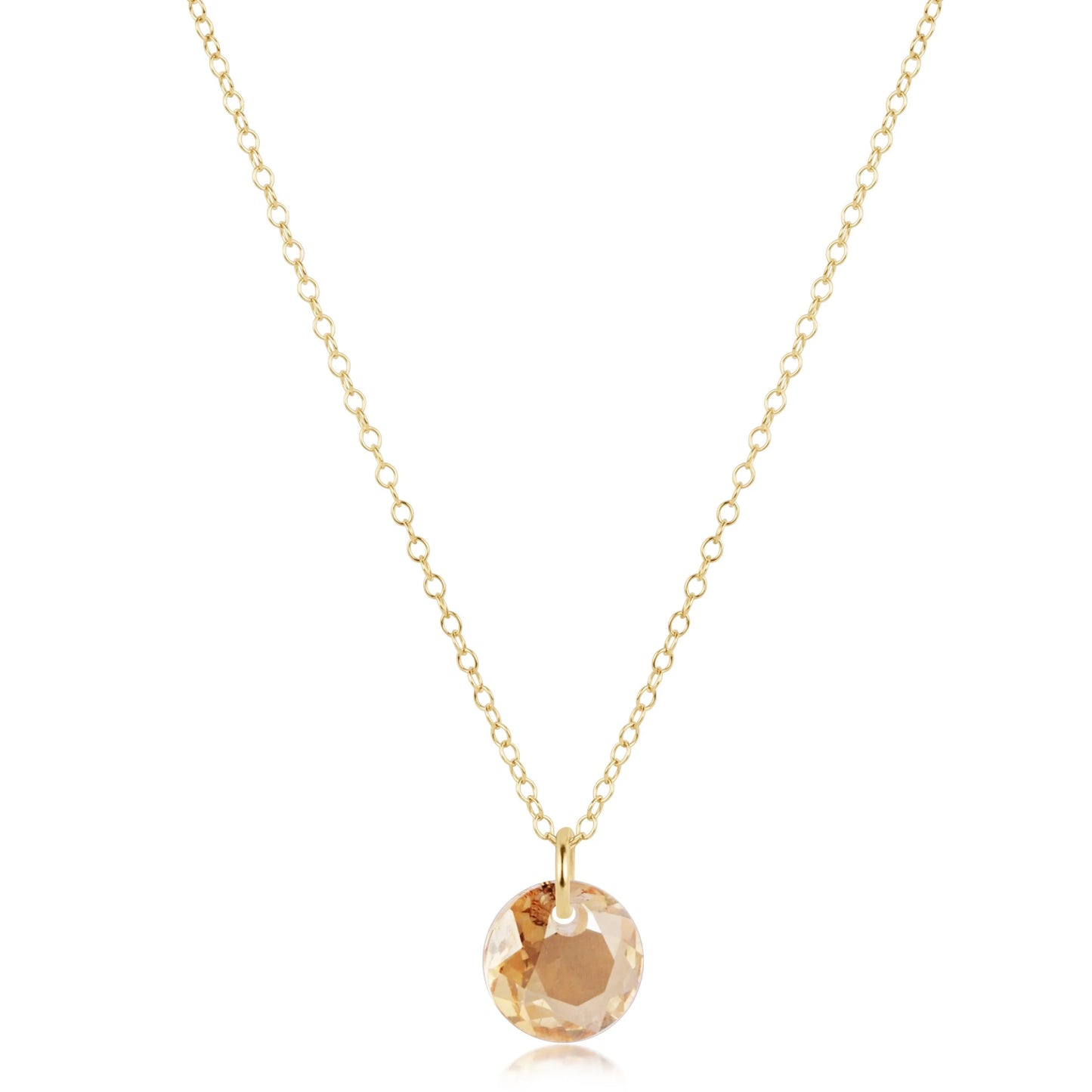 16" Reflection Charm Gold Necklace