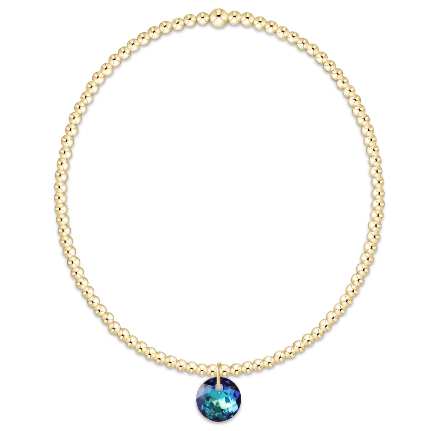Classic Gold 2mm Bracelet - Reflection Small Charm