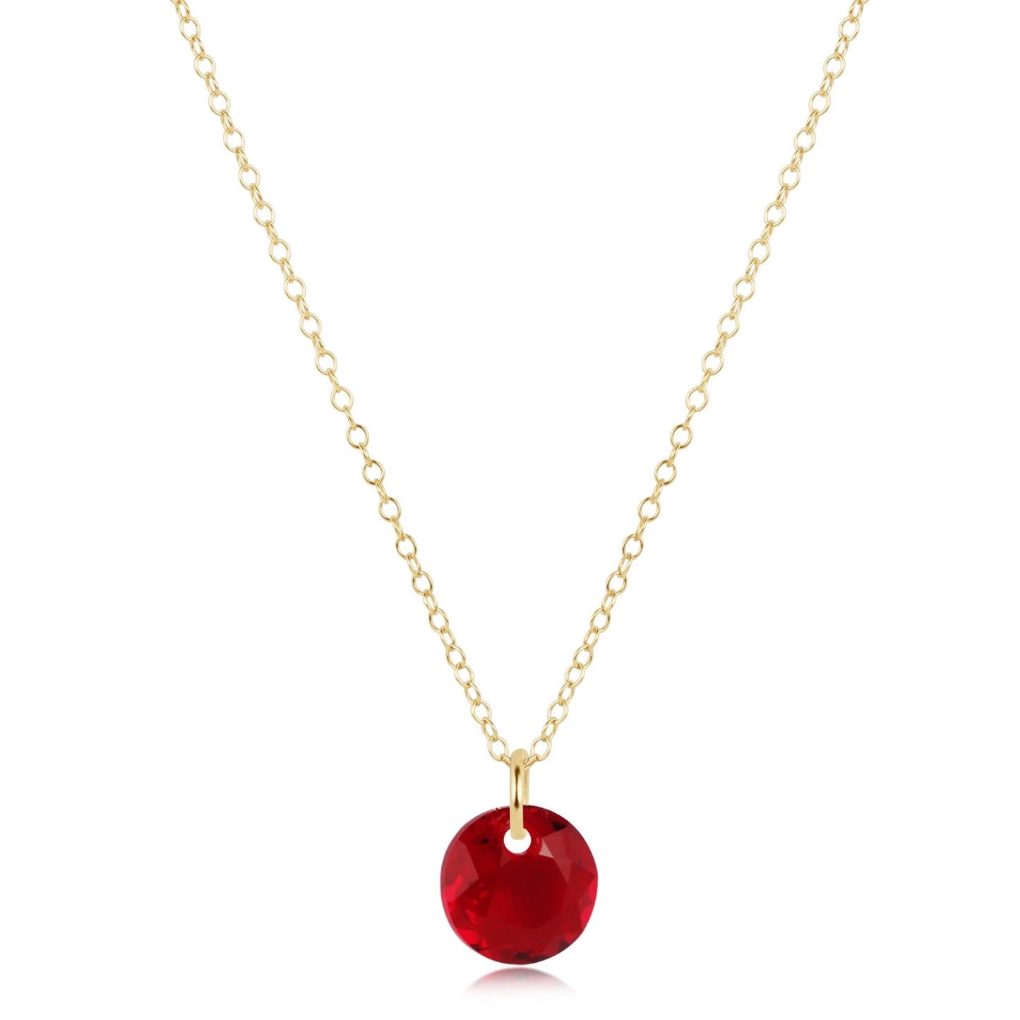 16" Reflection Charm Gold Necklace