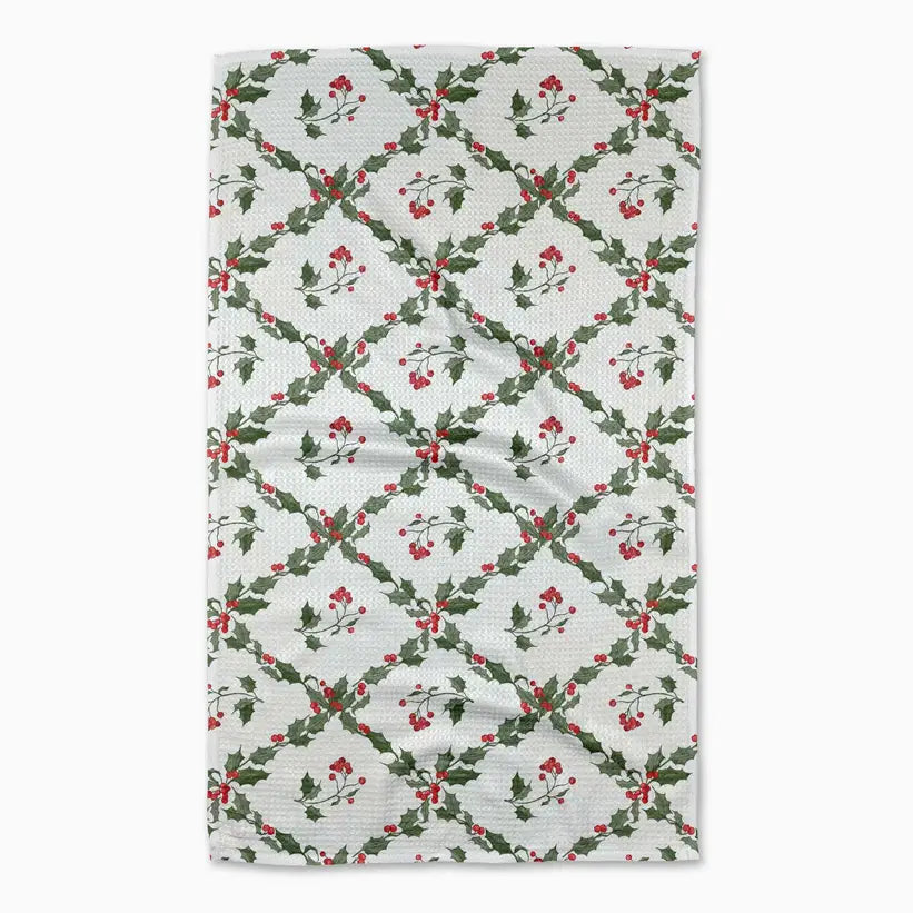 Christmas Lattice Tea Towel