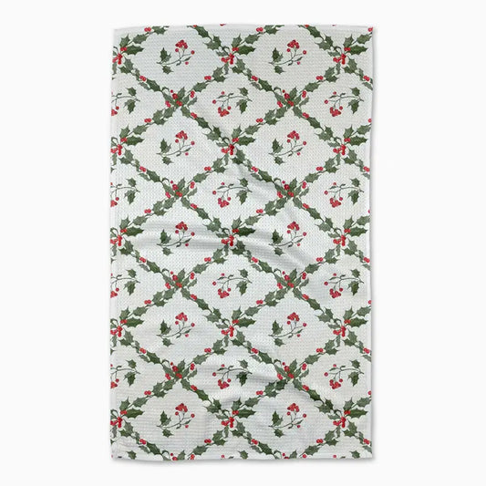 Christmas Lattice Tea Towel