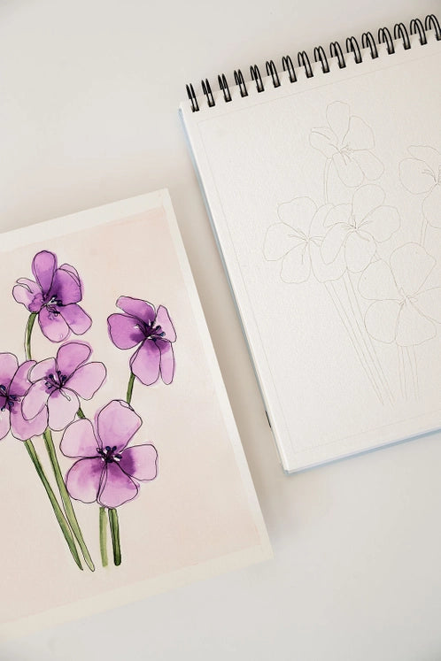 Floral Watercoloring Book