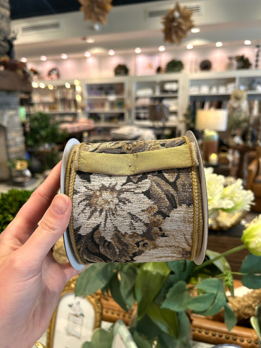 Tapestry Floral Jacq Taffesta Fused Ribbon