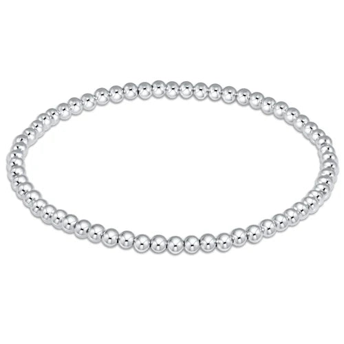 Classic Sterling Silver Bead Bracelet - Extends