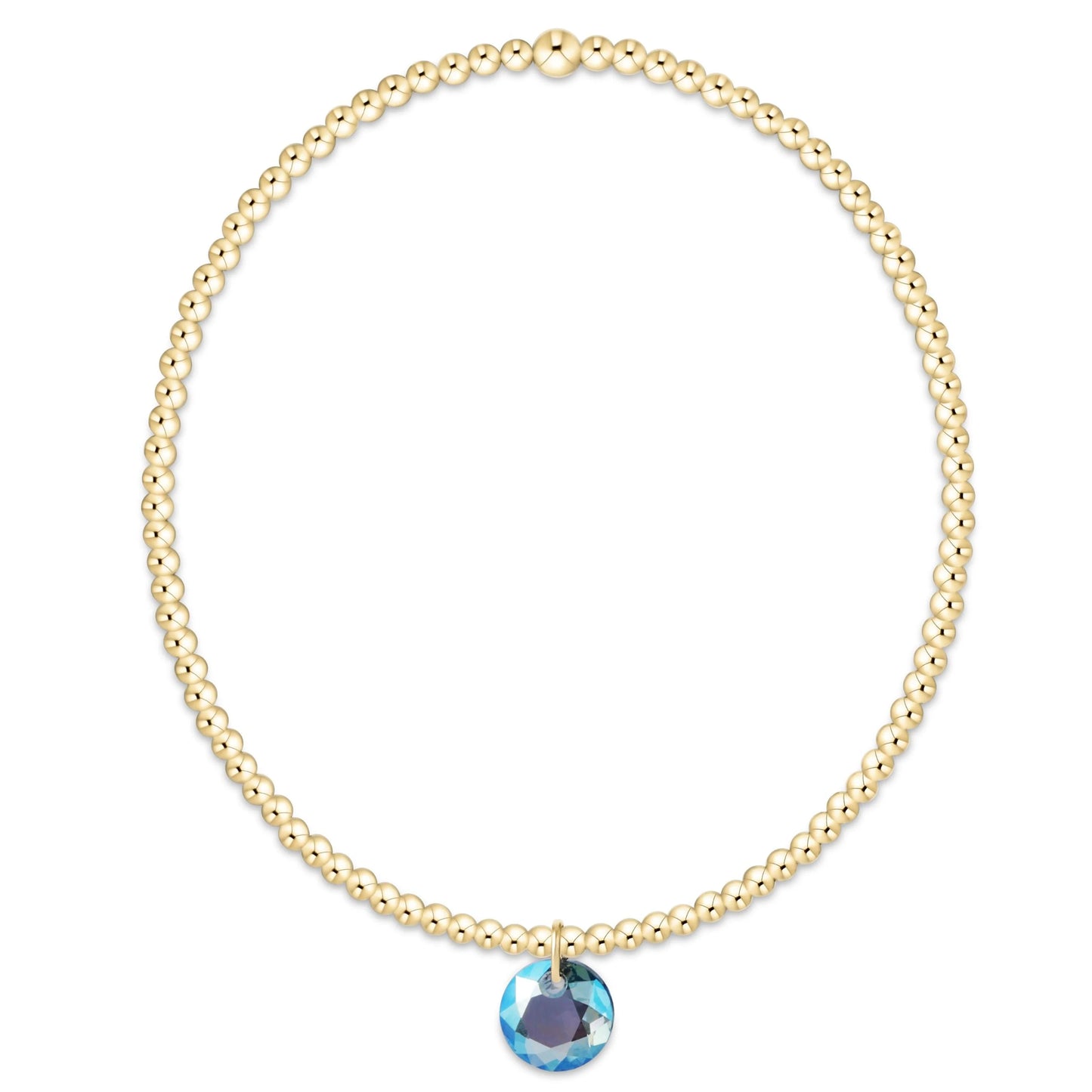 Classic Gold 2mm Bracelet - Reflection Small Charm