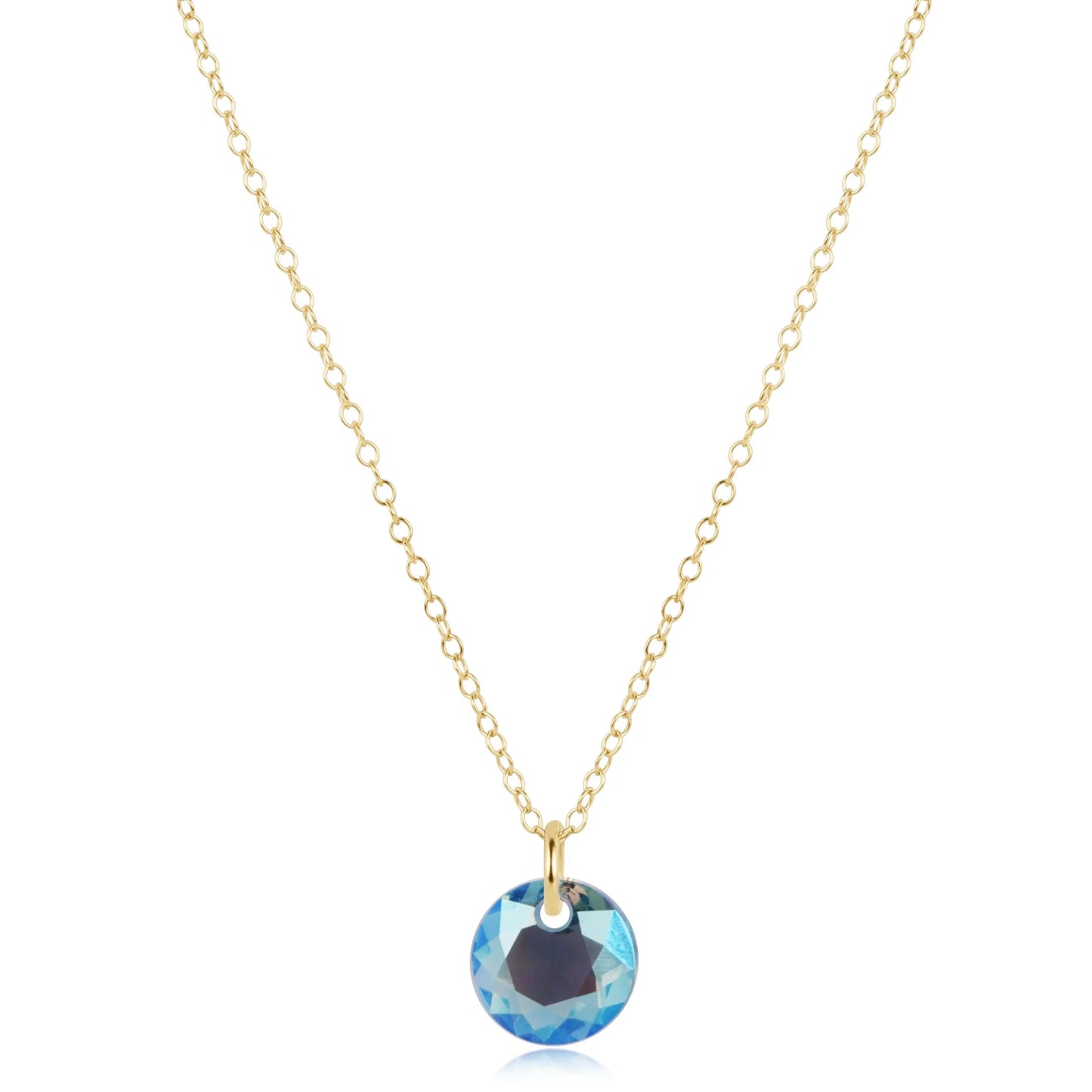 16" Reflection Charm Gold Necklace