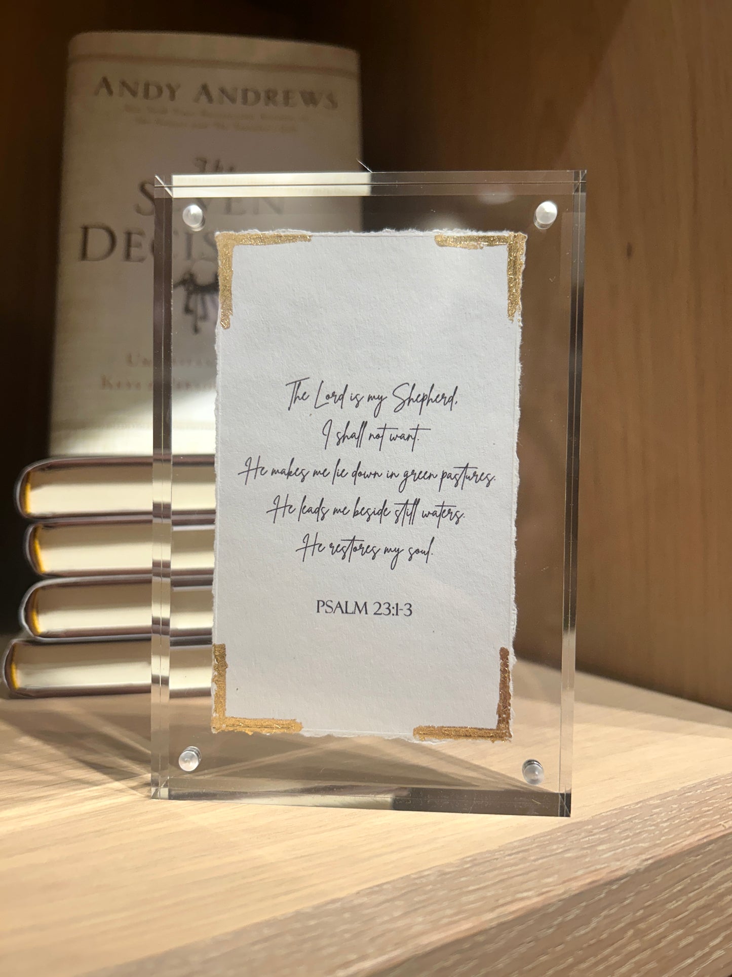 Psalm 23:1-3 - Acrylic Frame