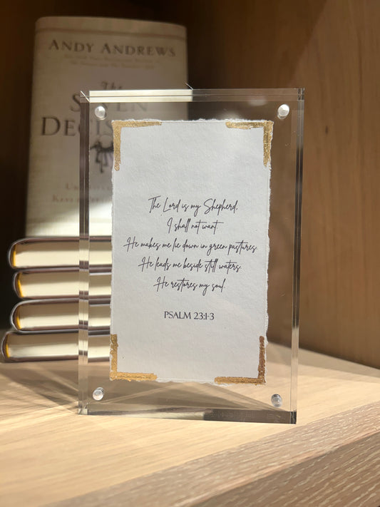 Psalm 23:1-3 - Acrylic Frame