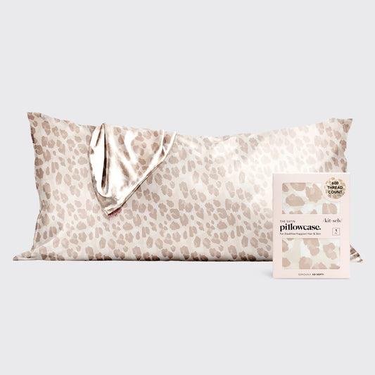 King Satin Pillowcase - Leopard