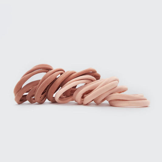 Elastic Hair Ties 20Pk - Blush