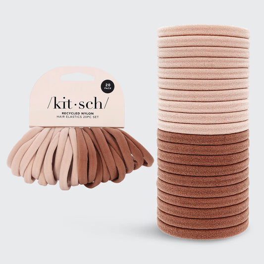 Elastic Hair Ties 20Pk - Blush