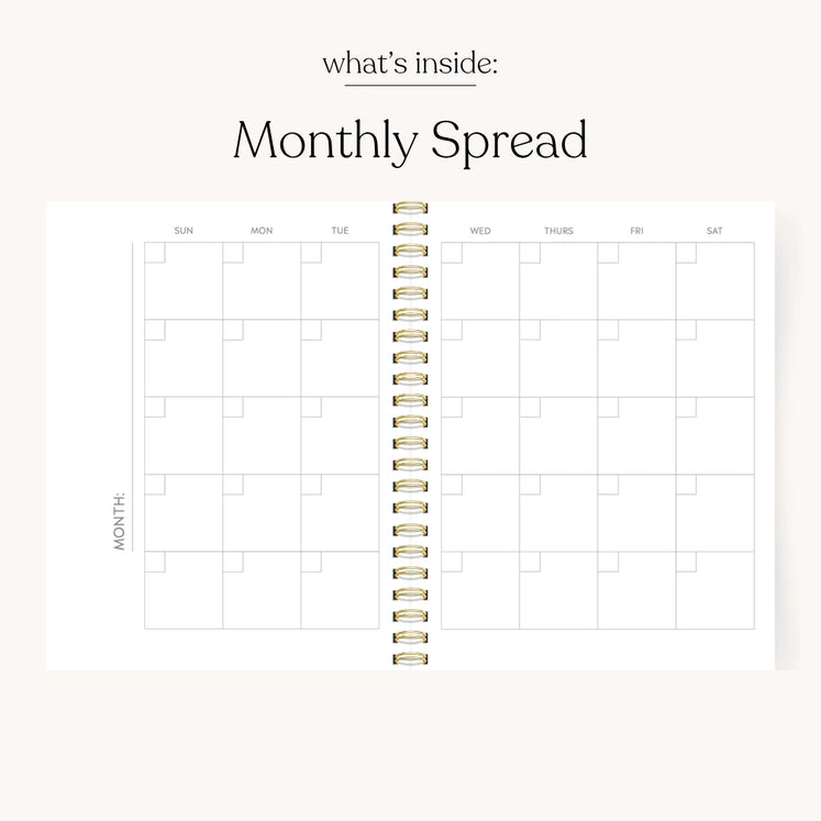 Green Gingham Undated Planner