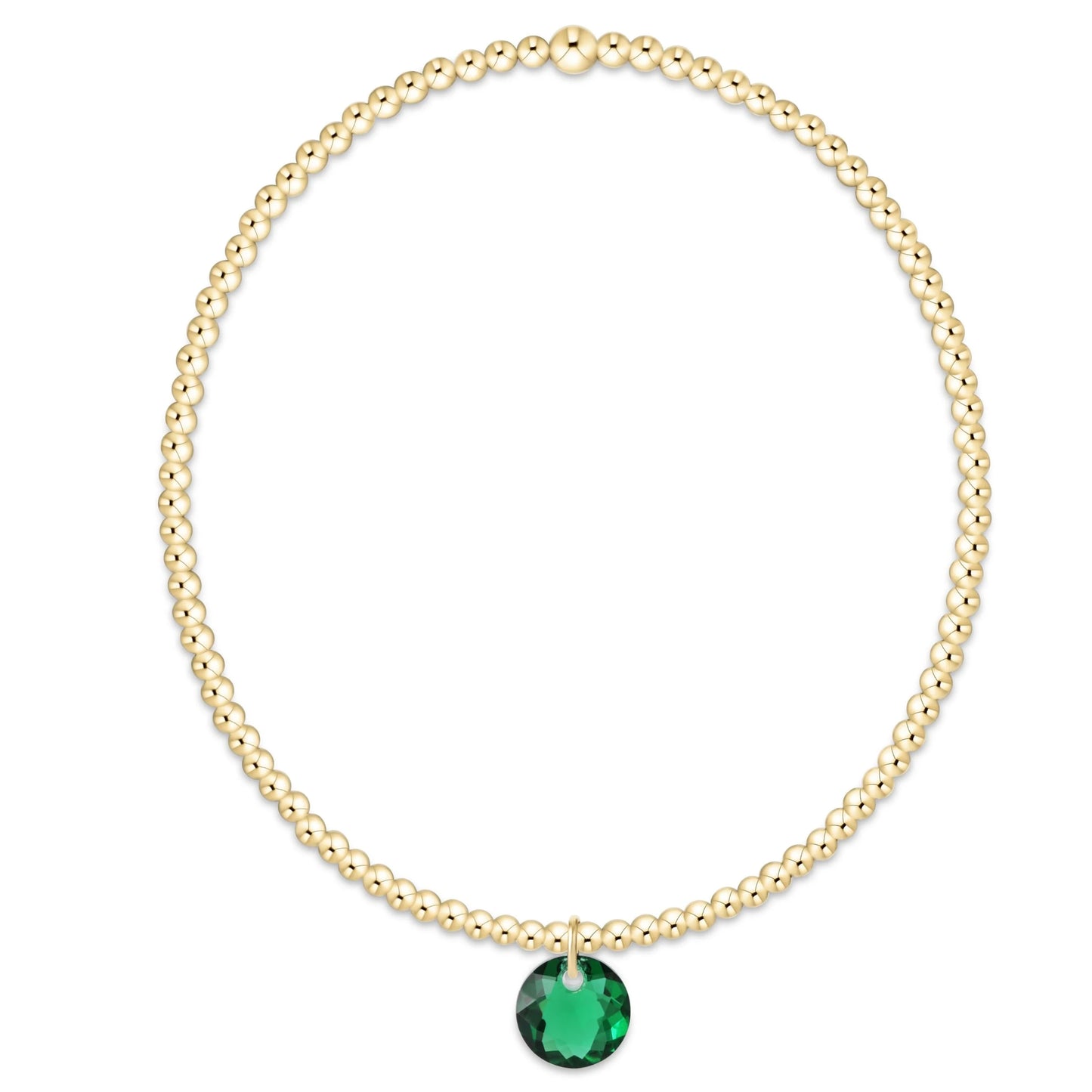 Classic Gold 2mm Bracelet - Reflection Small Charm
