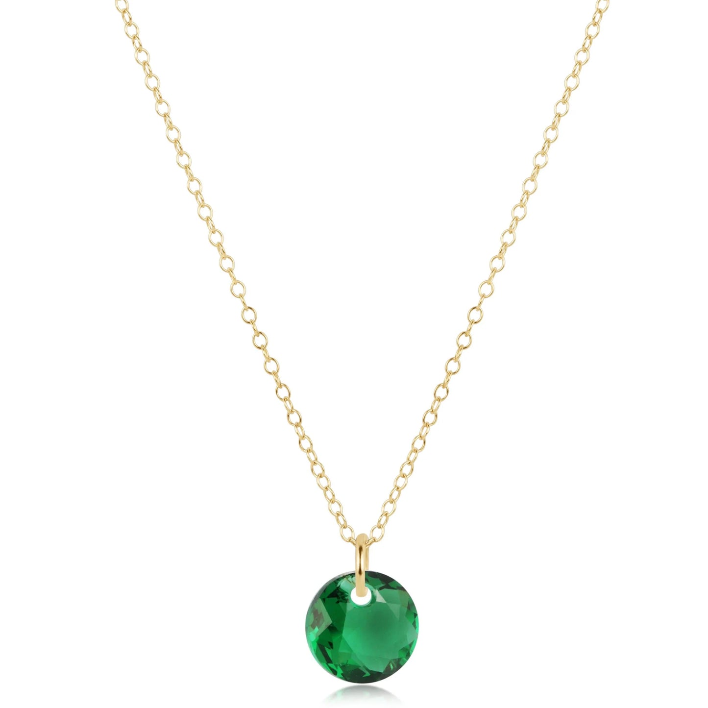 16" Reflection Charm Gold Necklace