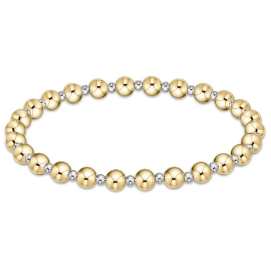 Mixed Metal Grateful Bead Bracelet - Extends