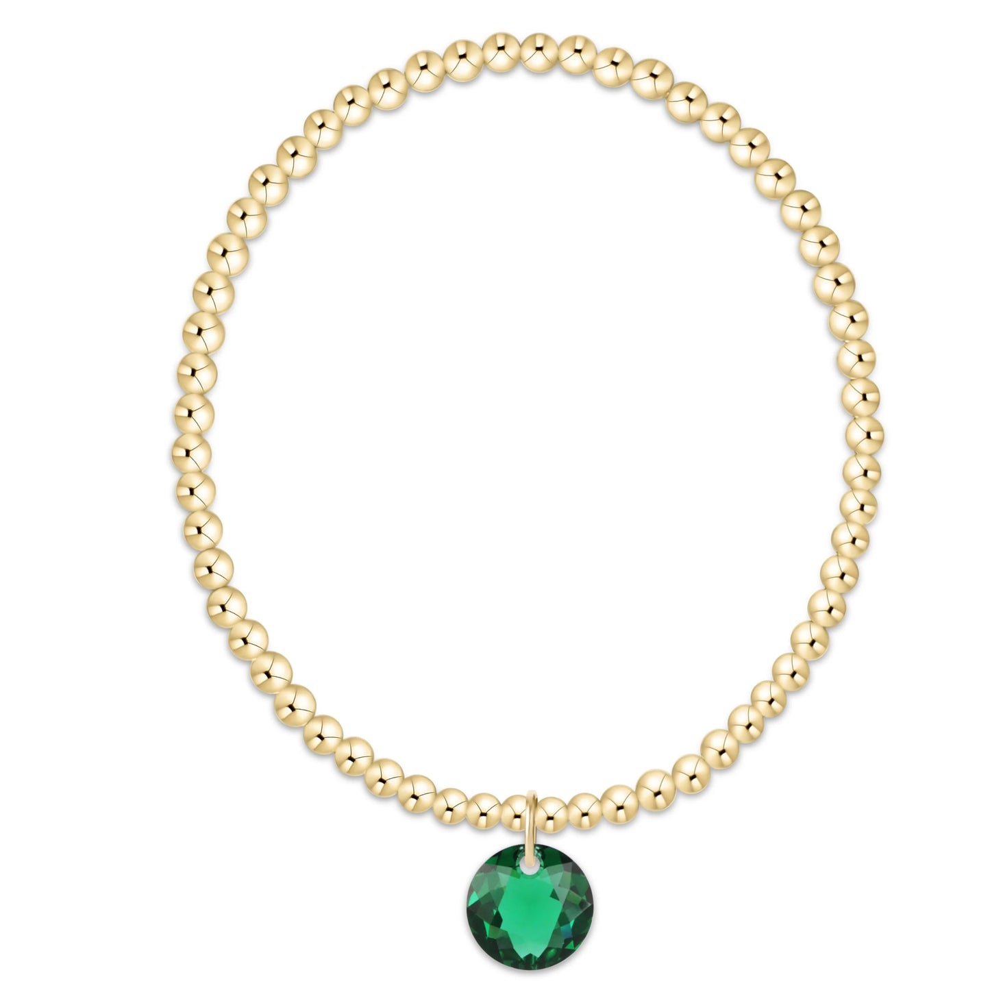 Classic Gold 3mm Bracelet - Reflection Charm
