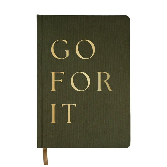 Go For It Fabric Journal - Green