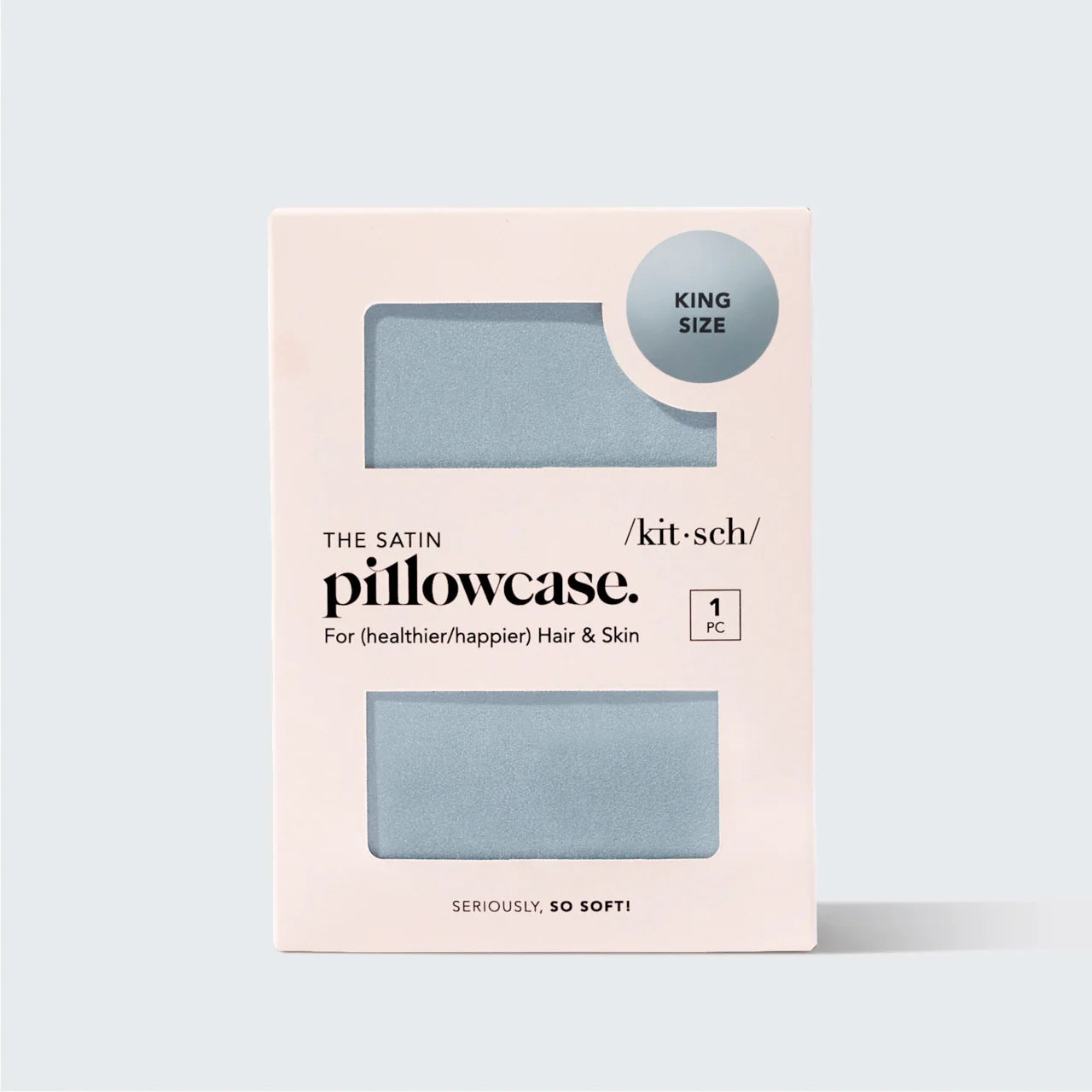 King Satin Pillowcases - Haze Blue