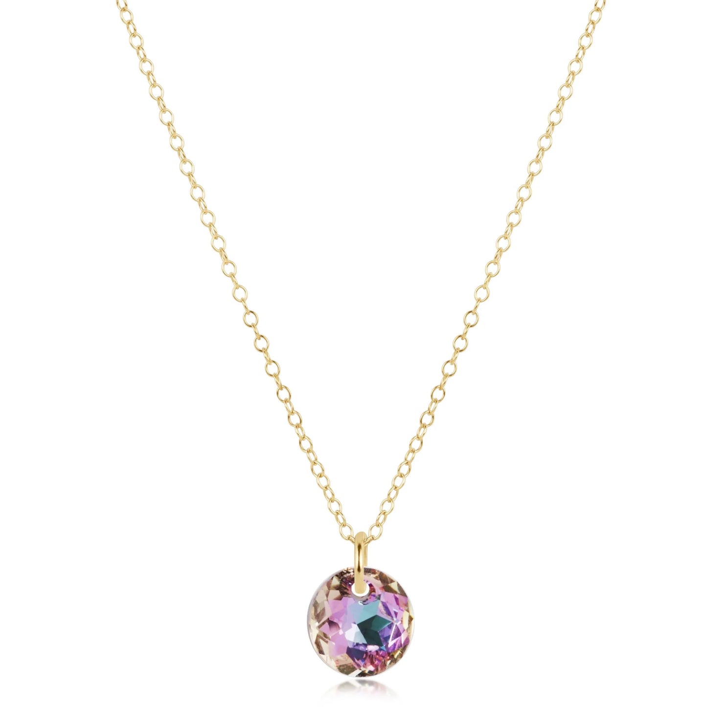 16" Reflection Charm Gold Necklace