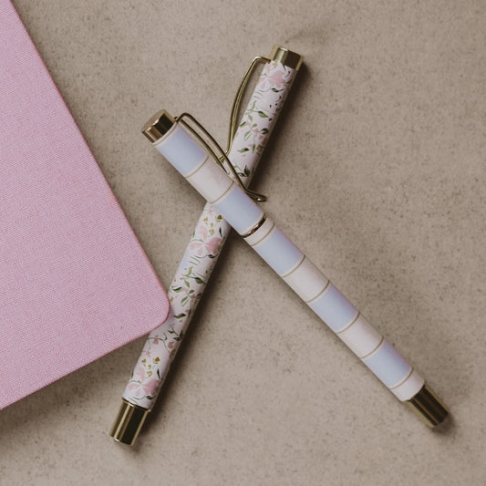 Floral Metal Pen Set