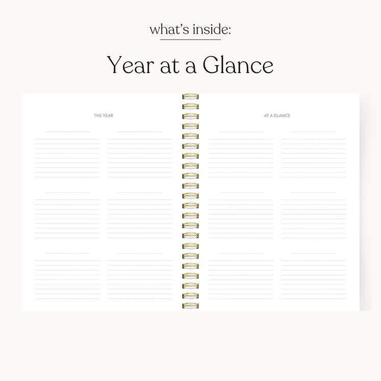 Green Gingham Undated Planner