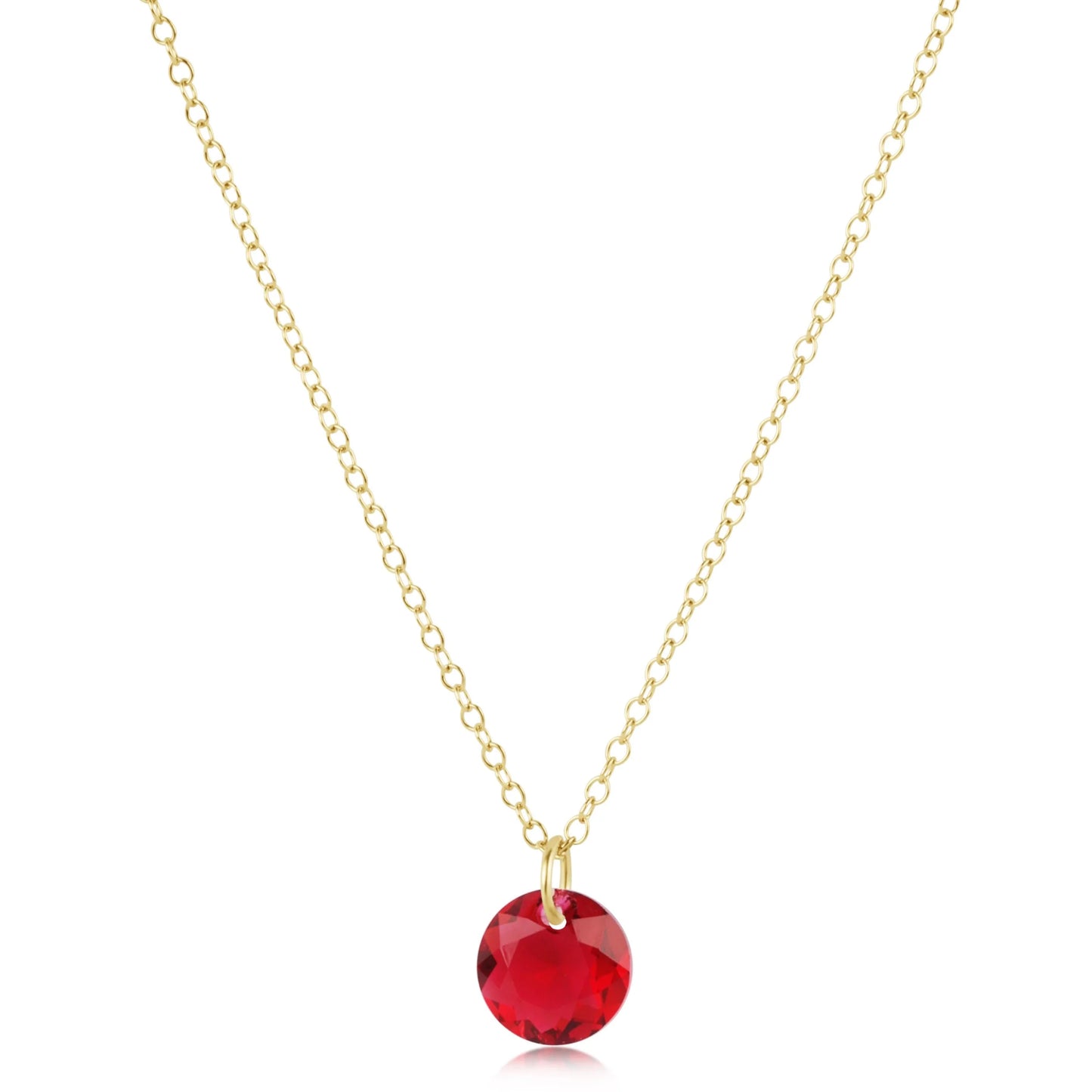 16" Reflection Charm Gold Necklace