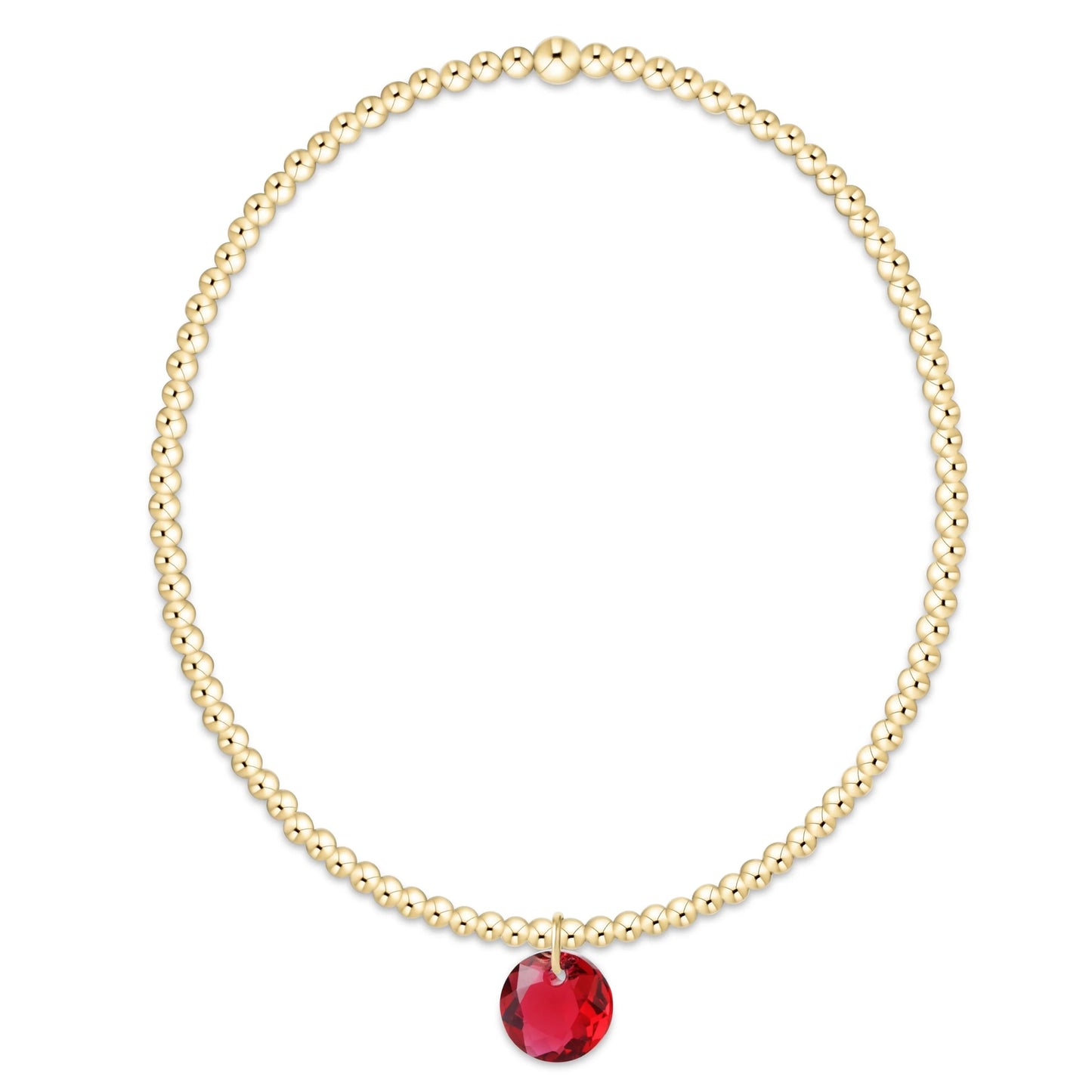 Classic Gold 2mm Bracelet - Reflection Small Charm
