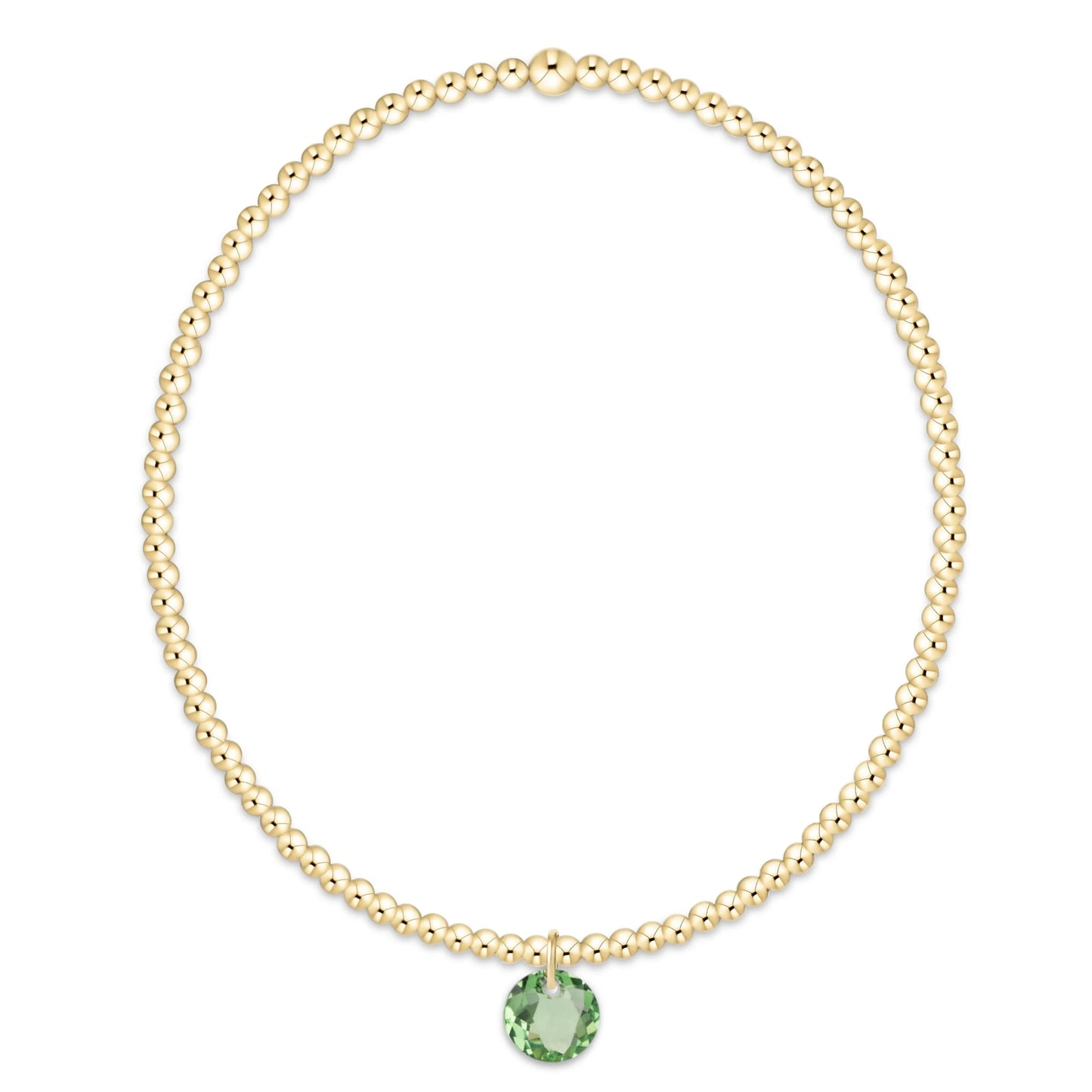 Classic Gold 2mm Bracelet - Reflection Small Charm