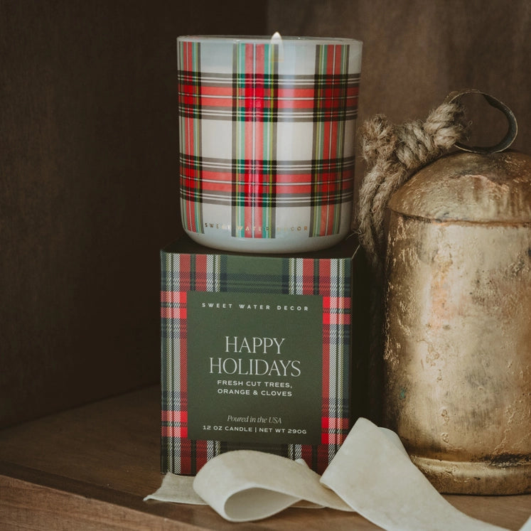Happy Holidays Boxed Candle