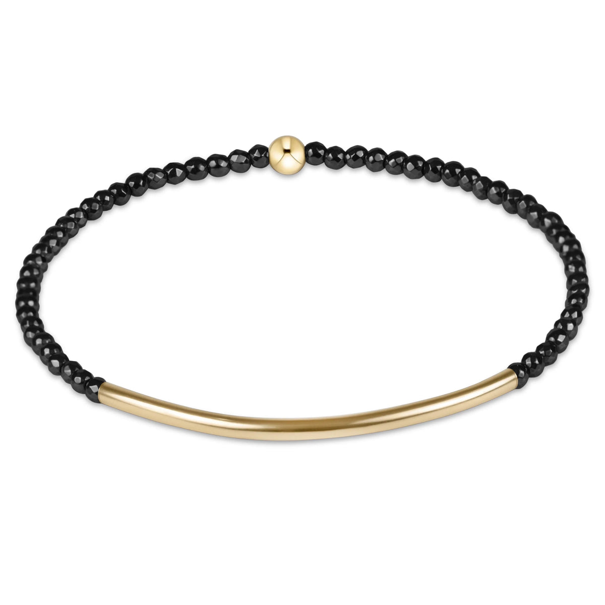 Bliss Bar Gold Faceted Hematite Bracelet