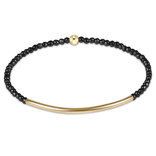 Bliss Bar Gold Faceted Hematite Bracelet