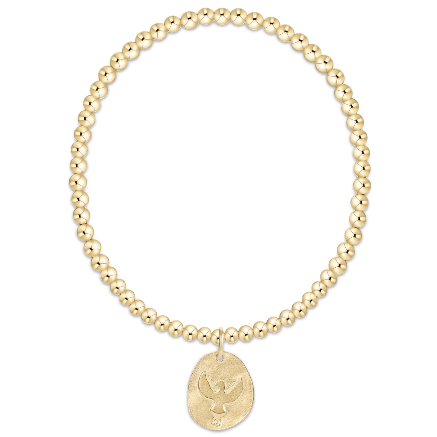 Classic Gold 3mm Inspire America Disc Charm Bracelet