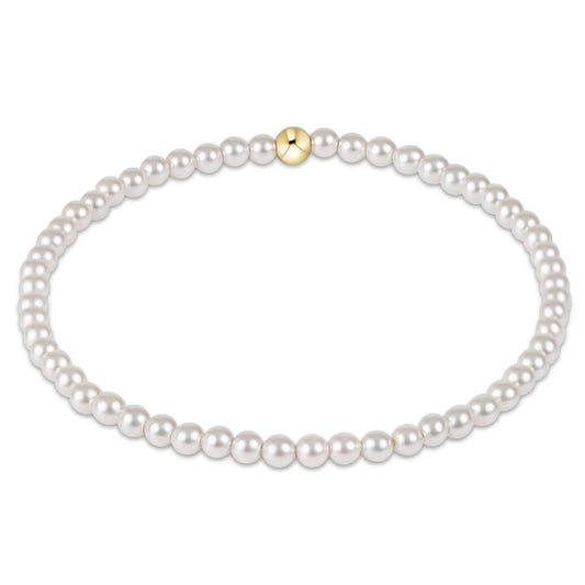 Classic 3mm Pearl Bead Bracelet