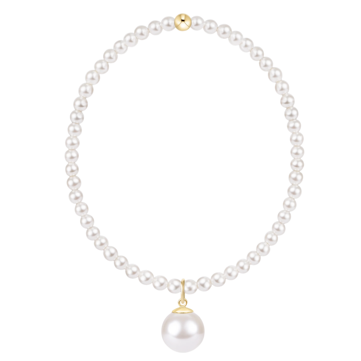 Classic Pearl 3mm Bracelet - 10mm Pearl Charm Bracelet