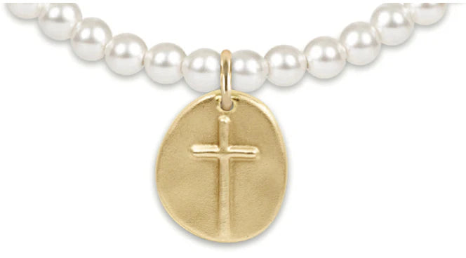 Classic Pearl Inspire 4mm Charm Bracelet - Extends