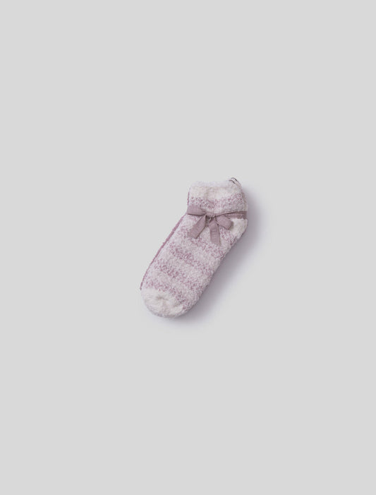 CozyChic Heathered Stripe Ankle Sock Set - Teaberry Multi