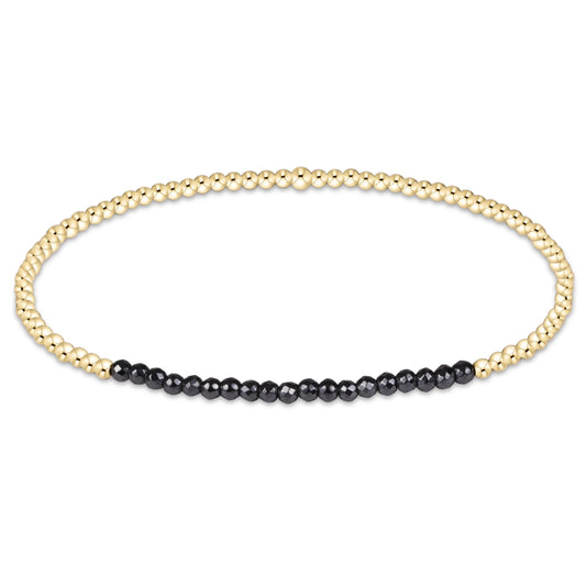 Gold Bliss Faceted Hematite Gold Bracelet