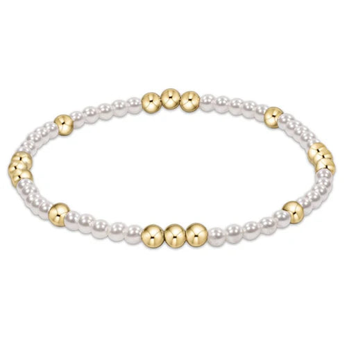 Worthy 3mm Bead Bracelet - Pearl