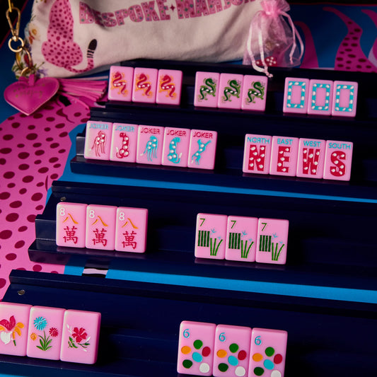 Springtime Safari Mahjong Tiles - Petal Pink