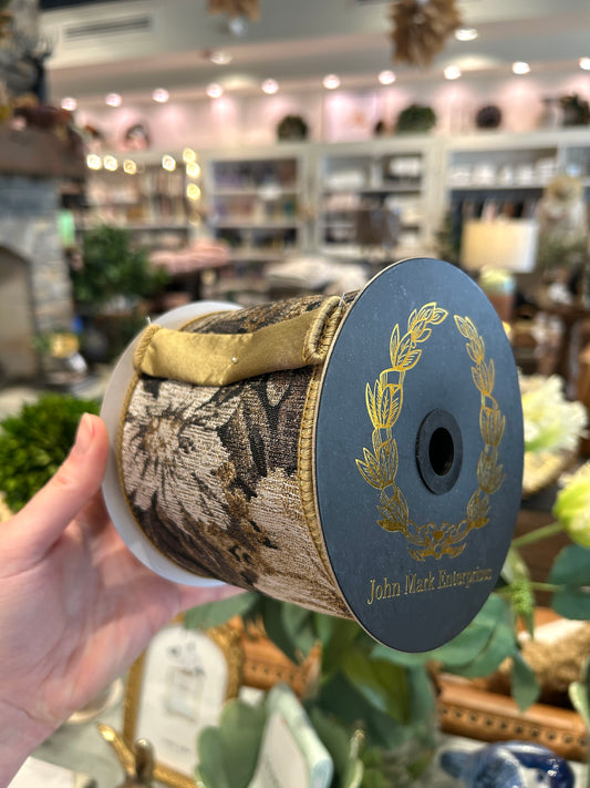 Tapestry Floral Jacq Taffesta Fused Ribbon
