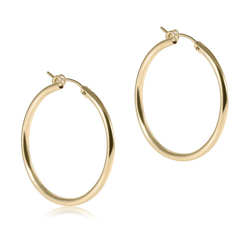 Round 1.25" Gold Hoop - Smooth
