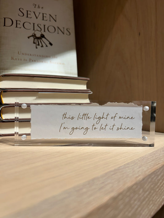 This little light of mine - Acrylic Frame