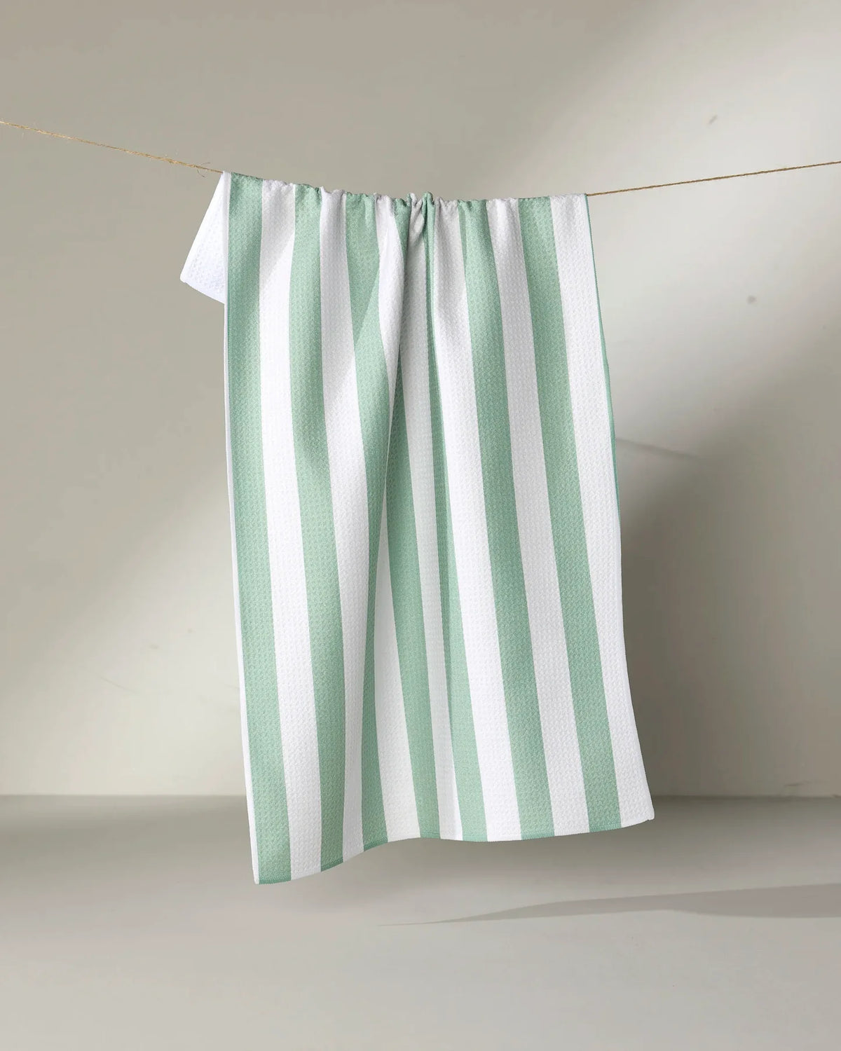 Mistletoe Striped Tea Towel