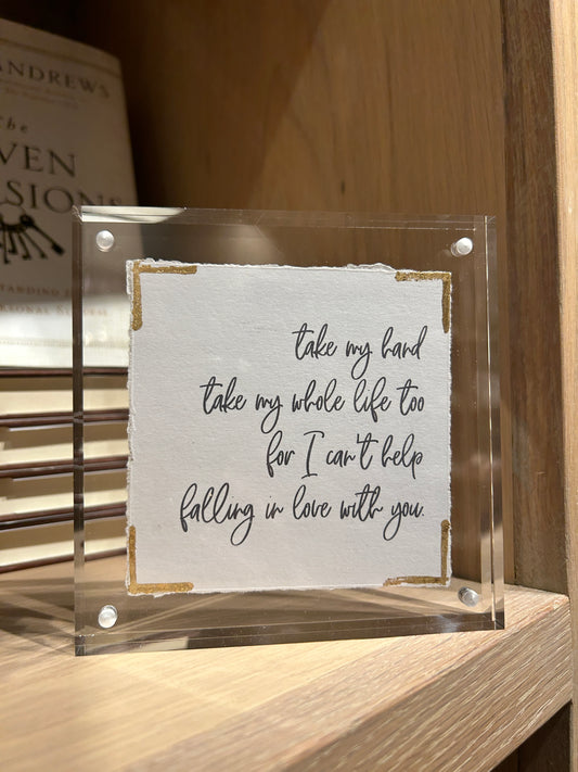 Take my hand - Acrylic Frame