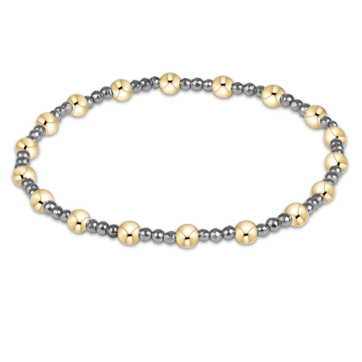 Sincerity Silver Faceted Hematite Bracelet