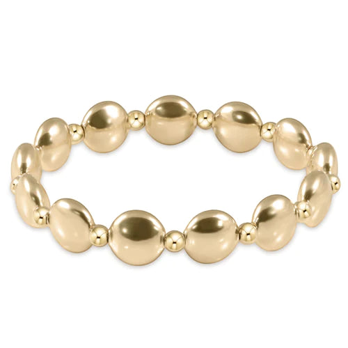Honesty Gold Grateful Pattern Bead Bracelet