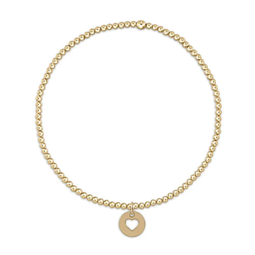 Love Gold Disc Bracelet - 2mm