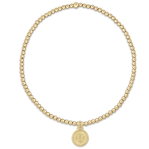 Classic Blessing Gold Disc Bracelet - 2mm